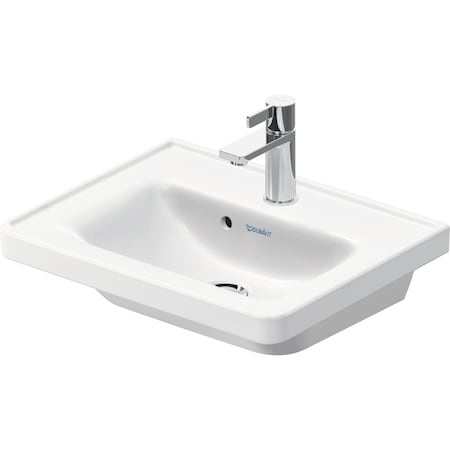 Duravit D-Neo Hand Sink 19 5/8 White High Gloss, Faucet Hole Platform, Number Of Faucet Holes: 1, Overflow 0742500000